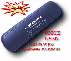 HSPA  3G-USB Adapter Qualcomm-MSM6280- WITH VOICE -W300 Mobile ExpressCard-7.2 Mbps data